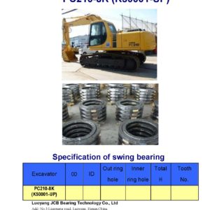 swing bearing for excavator PC210-8K（K50001-UP）