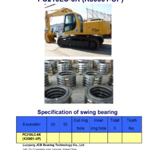 swing bearing for excavator PC210LC-6K（K30001-UP）