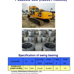 swing bearing for excavator PC220LC-6LC（A20001-A83000）