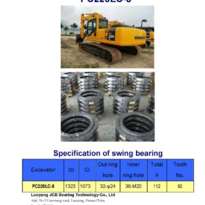 swing bearing for excavator PC220LC-8