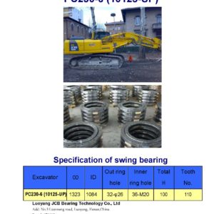 swing bearing for excavator PC230-6（10125-UP）