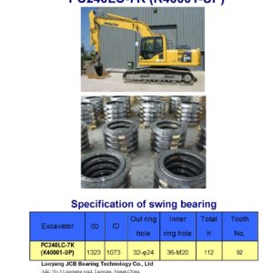 swing bearing for excavator PC240LC-7K（K40001-UP）