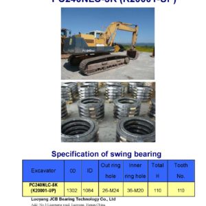 swing bearing for excavator PC240NLC-5K（K20001-UP）