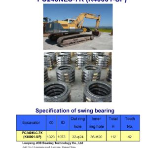 swing bearing for excavator PC240NLC-7K（K40001-UP）