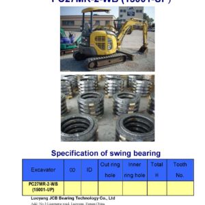 swing bearing for excavator PC27MR-2-WB（15001-UP）
