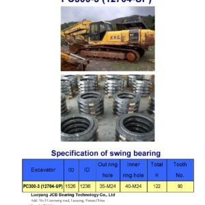 swing bearing for excavator PC300-3（12704-UP）