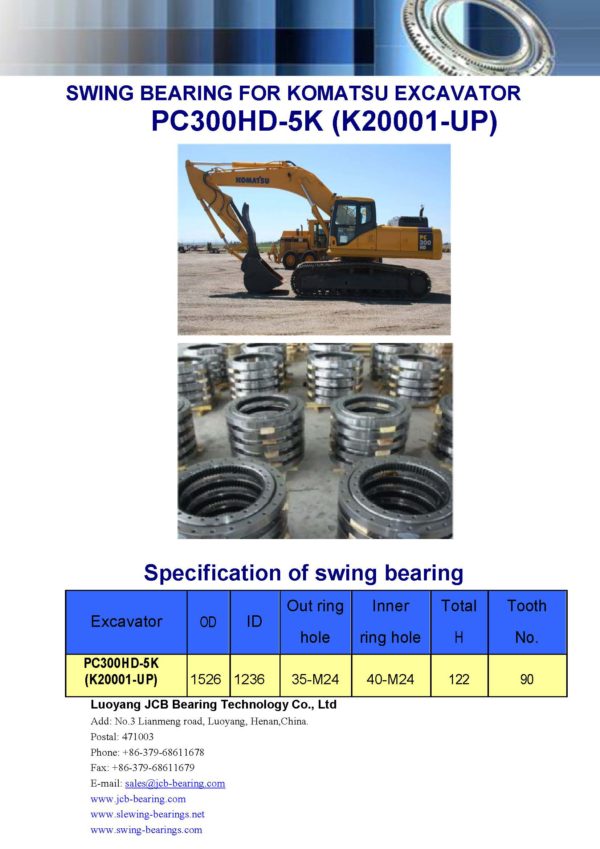 swing bearing for excavator PC300HD-5K（K20001-UP）