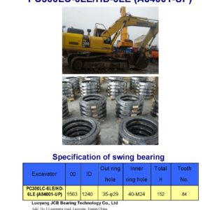 swing bearing for excavator PC300LC-6LE/HD-6LE（A84001-UP）