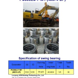 swing bearing for excavator PC300LC-7-W1（40574-UP）