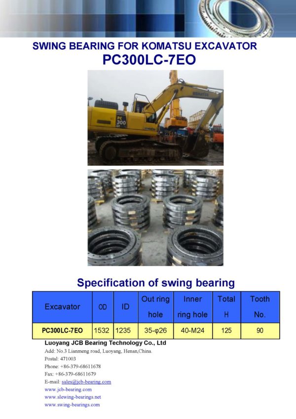 swing bearing for excavator PC300LC-7EO