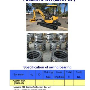 swing bearing for excavator PC30MR-2-WA（20001-UP）