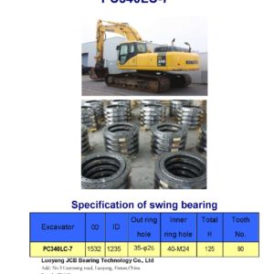 swing bearing for excavator PC340LC-7