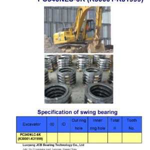 swing bearing for excavator PC340NLC-6K（K30001-K31999）