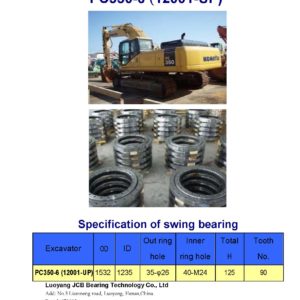 swing bearing for excavator PC350-6（12001-UP）