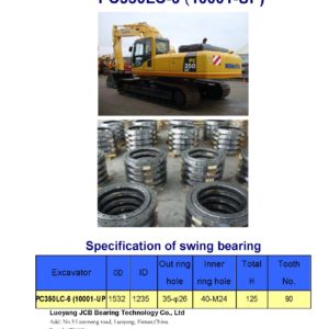 swing bearing for excavator PC350LC-6（10001-UP）