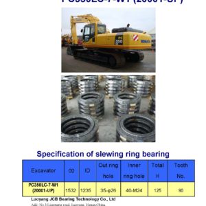 swing bearing for excavator PC350LC-7-W1（20001-UP）