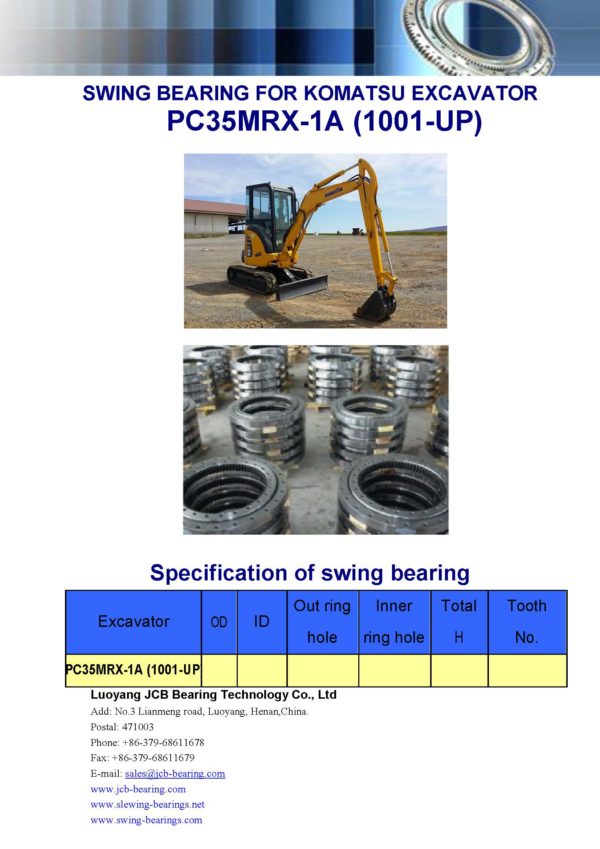 swing bearing for excavator PC35MRX-1A（1001-UP）