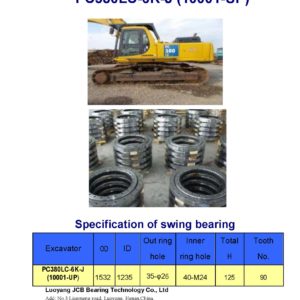 swing bearing for excavator PC380LC-6K-J（10001-UP）