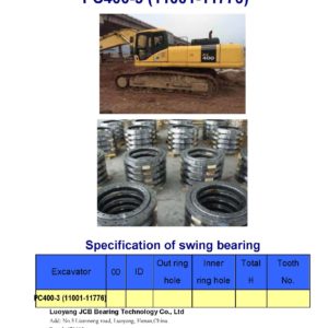 swing bearing for excavator PC400-3（11001-11776）