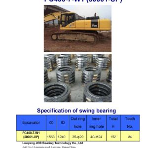 swing bearing for excavator PC400-7-W1（50001-UP）