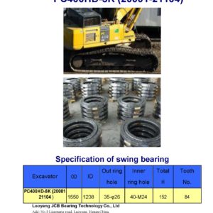 swing bearing for excavator PC400HD-5K（20001-21104）