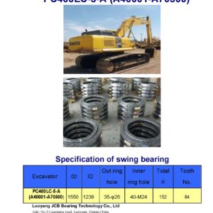 swing bearing for excavator PC400LC-5-A（A40001-A70500）