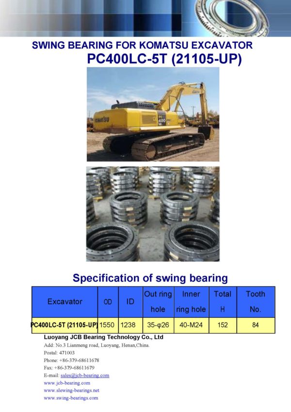 swing bearing for excavator PC400LC-5T（21105-UP）