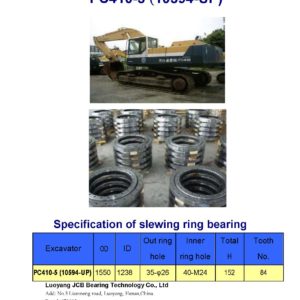 swing bearing for excavator PC410-5（10594-UP）