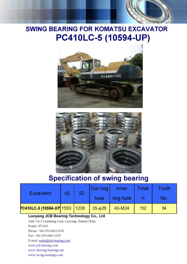 swing bearing for excavator PC410LC-5（10594-UP）