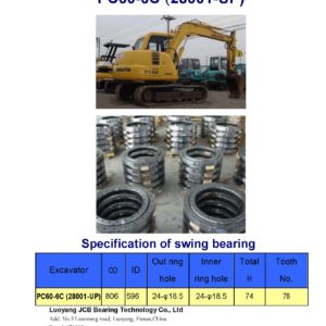 swing bearing for excavator PC60-6C（28001-UP）
