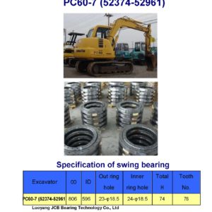 swing bearing for excavator PC60-7（52374-52961）