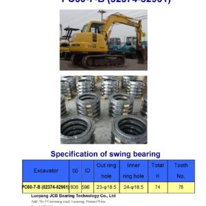 swing bearing for excavator PC60-7-B（52374-52961）