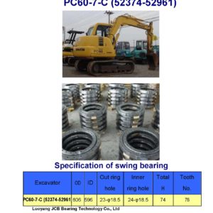 swing bearing for excavator PC60-7-C（52374-52961）