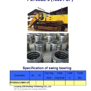 swing bearing for excavator PC750SE-6（10001-UP）