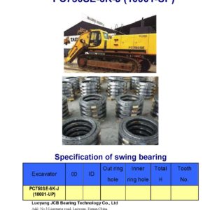 swing bearing for excavator PC750SE-6K-J（10001-UP）