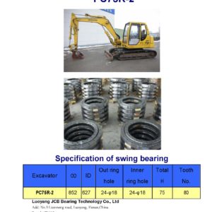 swing bearing for excavator PC75R-2