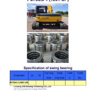 swing bearing for excavator PC75UU-1（1001-UP）