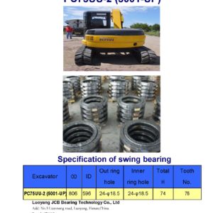 swing bearing for excavator PC75UU-2（5001-UP）