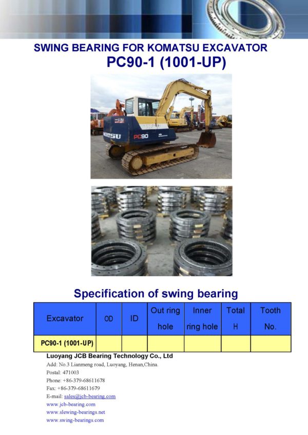 swing bearing for excavator PC90-1（1001-UP）