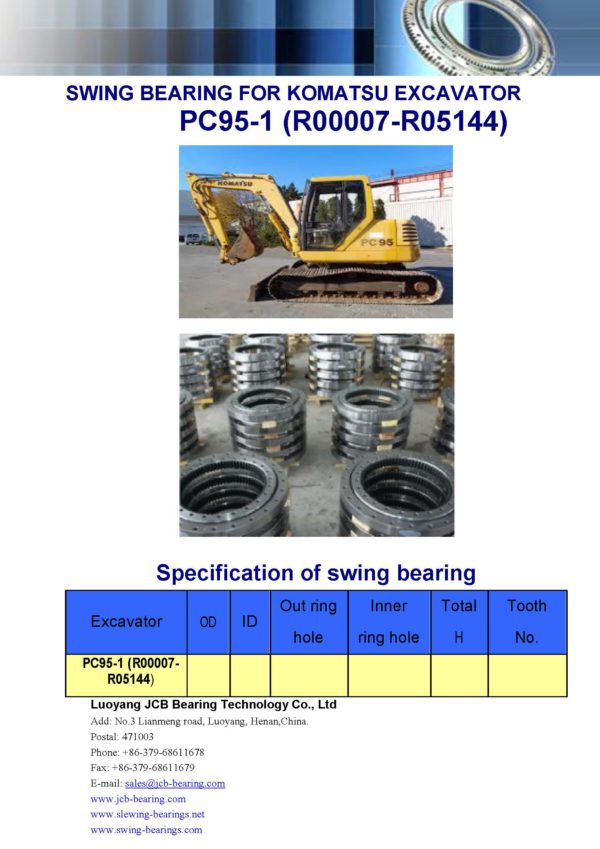 swing bearing for excavator PC95-1 （R00007-R05144）