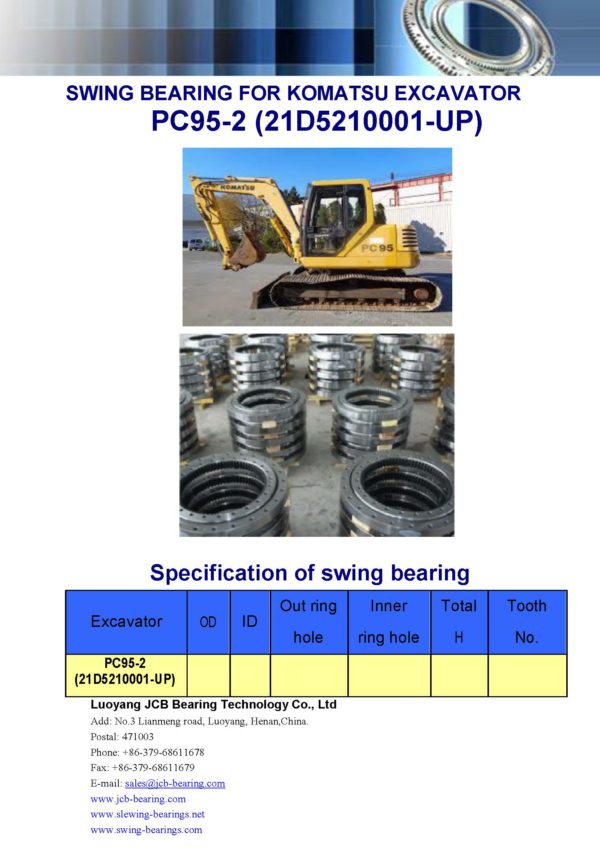 swing bearing for excavator PC95-2 （21D5210001-UP）