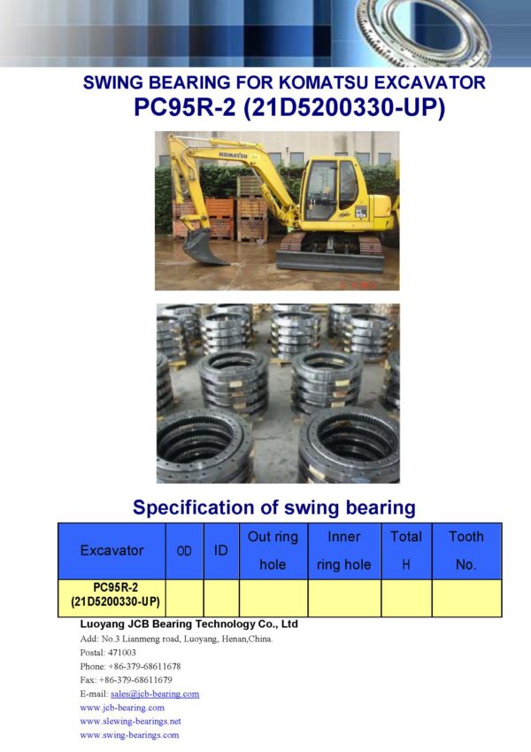 swing bearing for excavator PC95R-2 （21D5200330-UP）