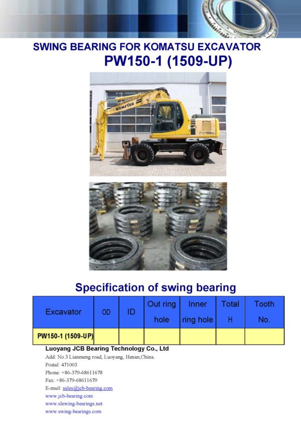 swing bearing for excavator PW150-1（1509-UP）