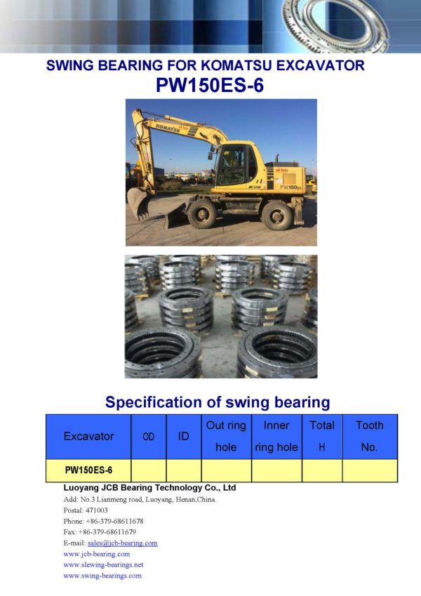 swing bearing for excavator PW150ES-6