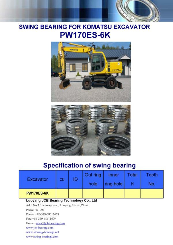 swing bearing for excavator PW170ES-6K