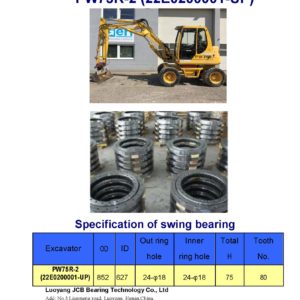 swing bearing for excavator PW75R-2 （22E0200001-UP）