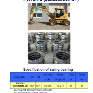 swing bearing for excavator PW75R-2 （22E0200243-UP）