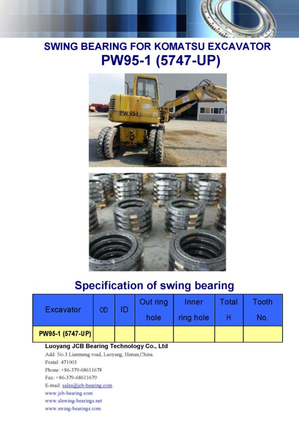 swing bearing for excavator PW95-1 （5747-UP）