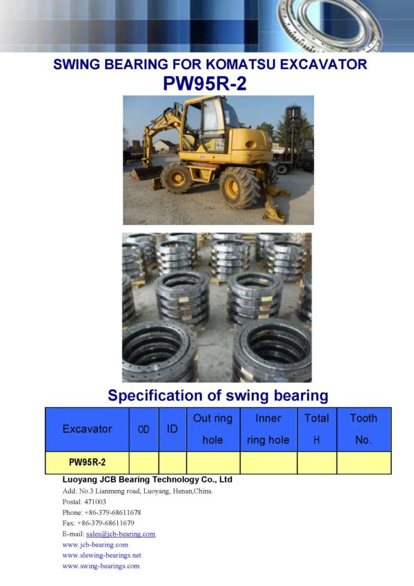 swing bearing for excavator PW95R-2